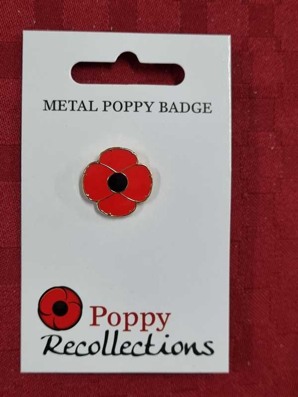 Metal Poppy Badge